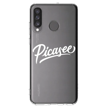 Picasee silikonowe przeźroczyste etui na Huawei P30 Lite - Picasee - old logo - white