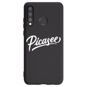 Picasee silikonowe czarne etui na Huawei P30 Lite - Picasee - old logo - white
