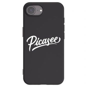 Picasee silikonowe czarne etui na Apple iPhone 17e - Picasee - old logo - white