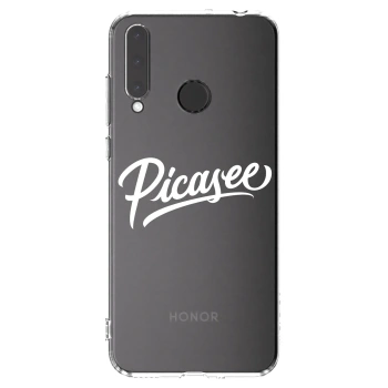 Picasee silikonowe przeźroczyste etui na Honor 20 Lite - Picasee - old logo - white