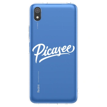 Picasee silikonowe przeźroczyste etui na Xiaomi Redmi 7A - Picasee - old logo - white