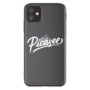 Picasee silikonowe przeźroczyste etui na Apple iPhone 11 - Picasee - old logo - white