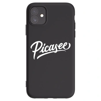Picasee silikonowe czarne etui na Apple iPhone 11 - Picasee - old logo - white