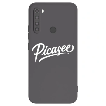 Picasee silikonowe czarne etui na Xiaomi Redmi Note 8 - Picasee - old logo - white
