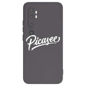 Picasee silikonowe czarne etui na Xiaomi Mi Note 10 (Pro) - Picasee - old logo - white