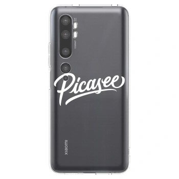Picasee silikonowe przeźroczyste etui na Xiaomi Mi Note 10 (Pro) - Picasee - old logo - white