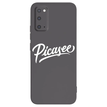 Picasee silikonowe czarne etui na Samsung Galaxy S20 G980F - Picasee - old logo - white