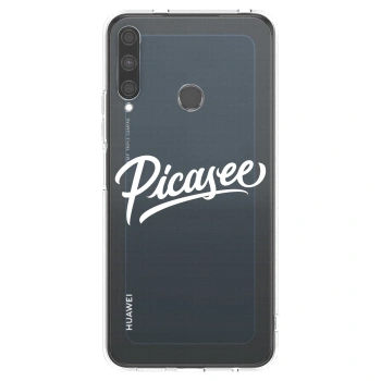 Picasee silikonowe przeźroczyste etui na Huawei P40 Lite E - Picasee - old logo - white