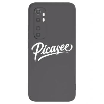 Picasee silikonowe czarne etui na Xiaomi Mi Note 10 Lite - Picasee - old logo - white