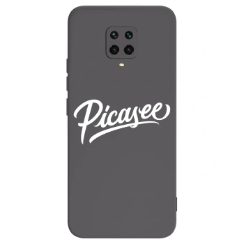 Picasee silikonowe czarne etui na Xiaomi Redmi Note 9S - Picasee - old logo - white