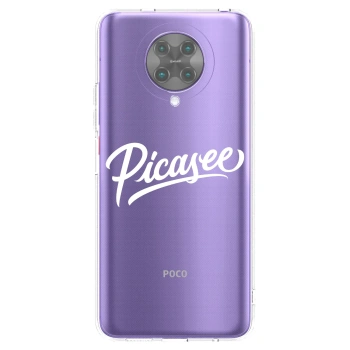 Picasee silikonowe przeźroczyste etui na Xiaomi Poco F2 Pro - Picasee - old logo - white