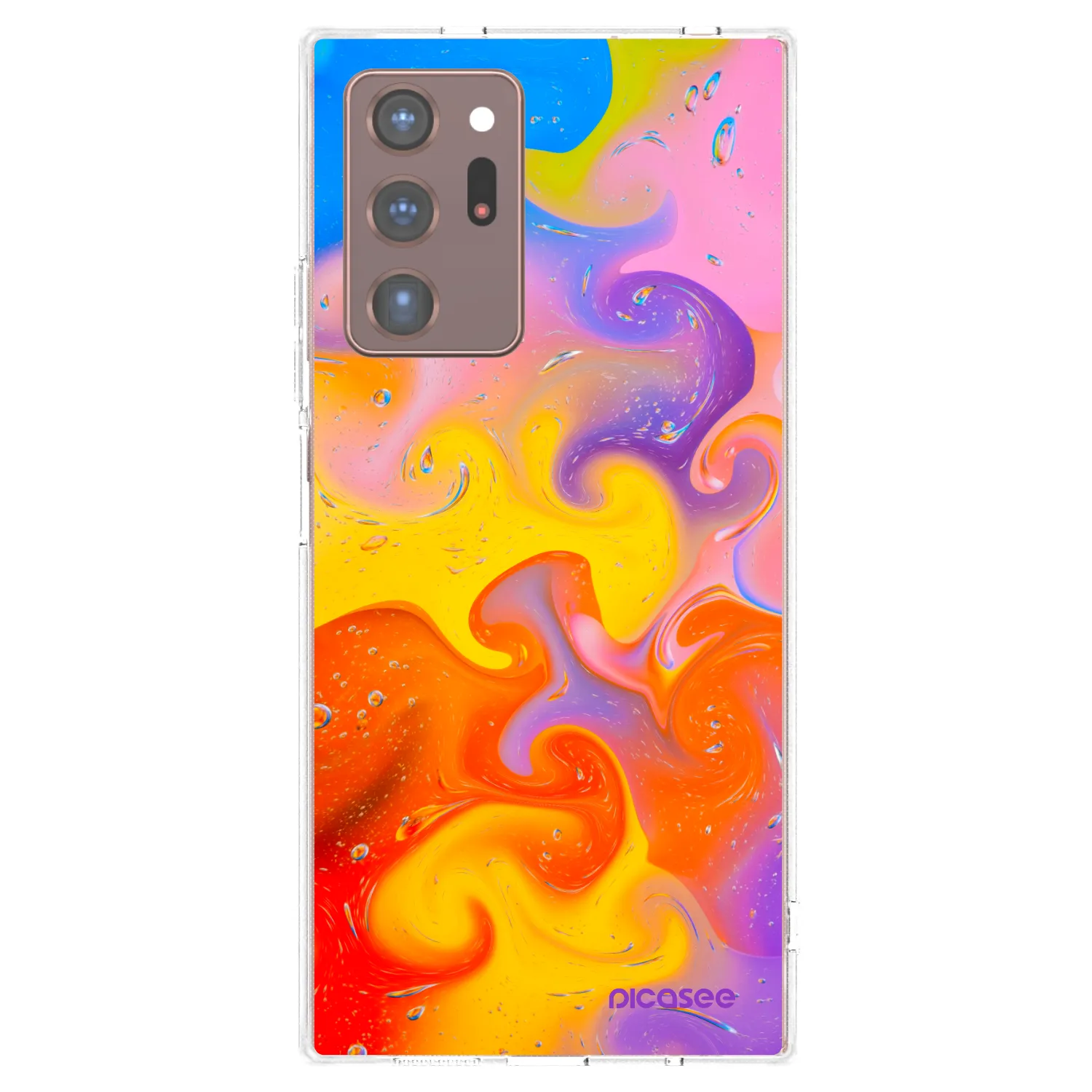 Picasee silikonowe przeźroczyste etui na Samsung Galaxy Note 20 Ultra - Bubbles
