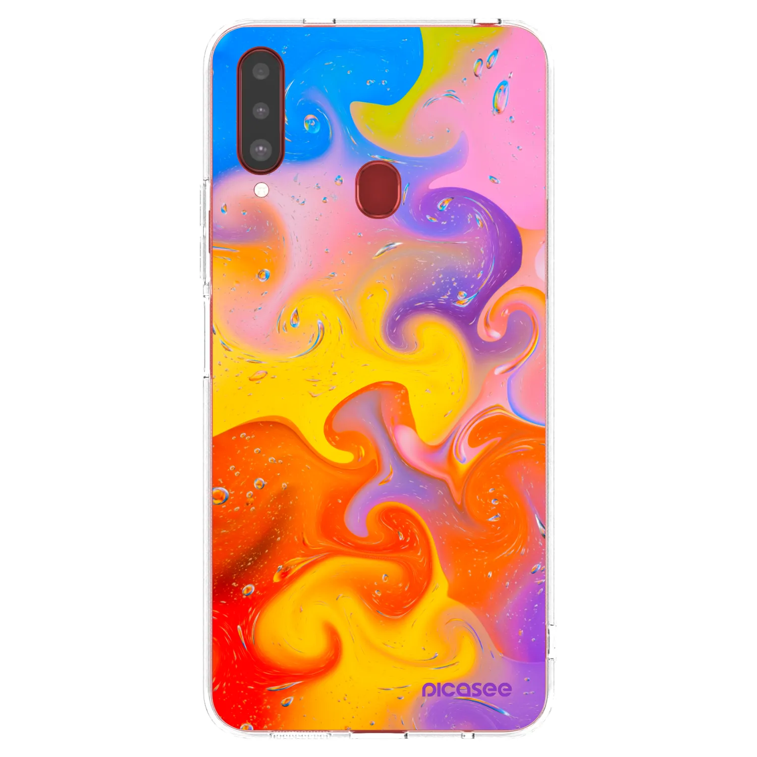 Picasee silikonowe przeźroczyste etui na Samsung Galaxy A20s - Bubbles