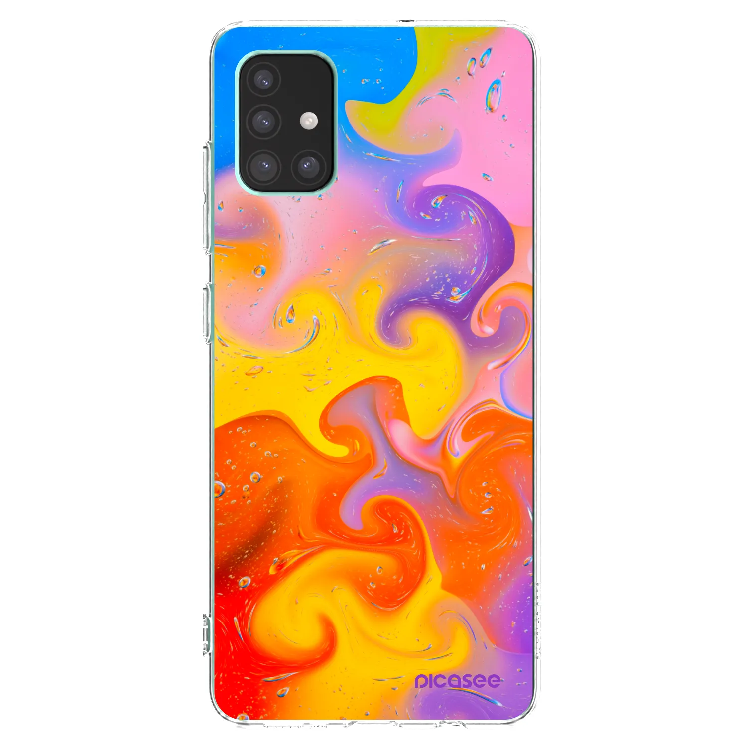 Picasee silikonowe przeźroczyste etui na Samsung Galaxy M51 M515F - Bubbles
