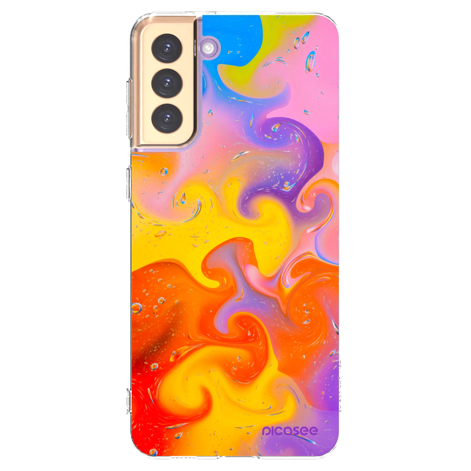 Picasee silikonowe przeźroczyste etui na Samsung Galaxy S21+ 5G G996F - Bubbles