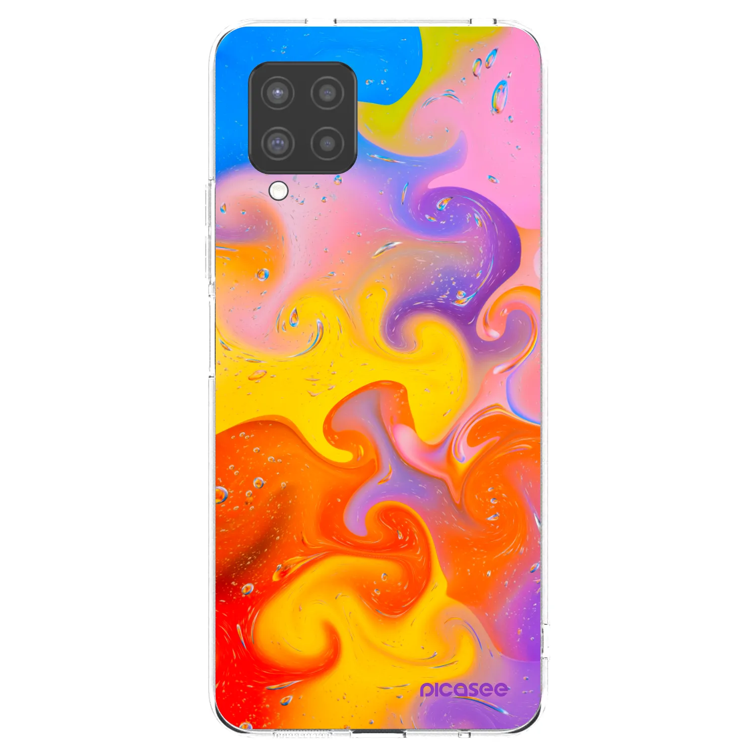 Picasee silikonowe przeźroczyste etui na Samsung Galaxy A42 A426B - Bubbles