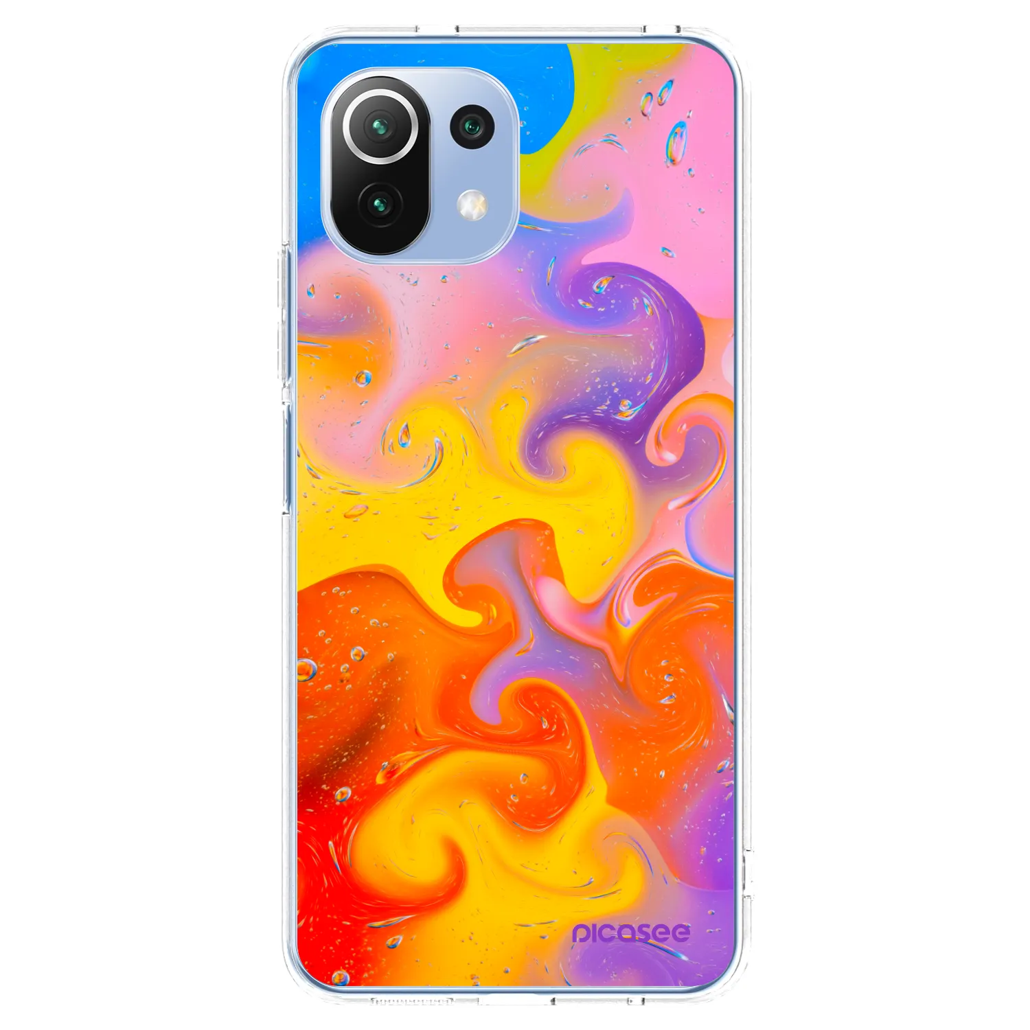 Picasee silikonowe przeźroczyste etui na Xiaomi Mi 11 Lite - Bubbles