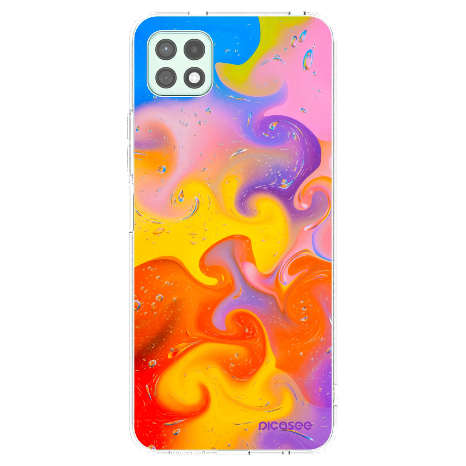 Picasee silikonowe przeźroczyste etui na Samsung Galaxy A22 A226B 5G - Bubbles
