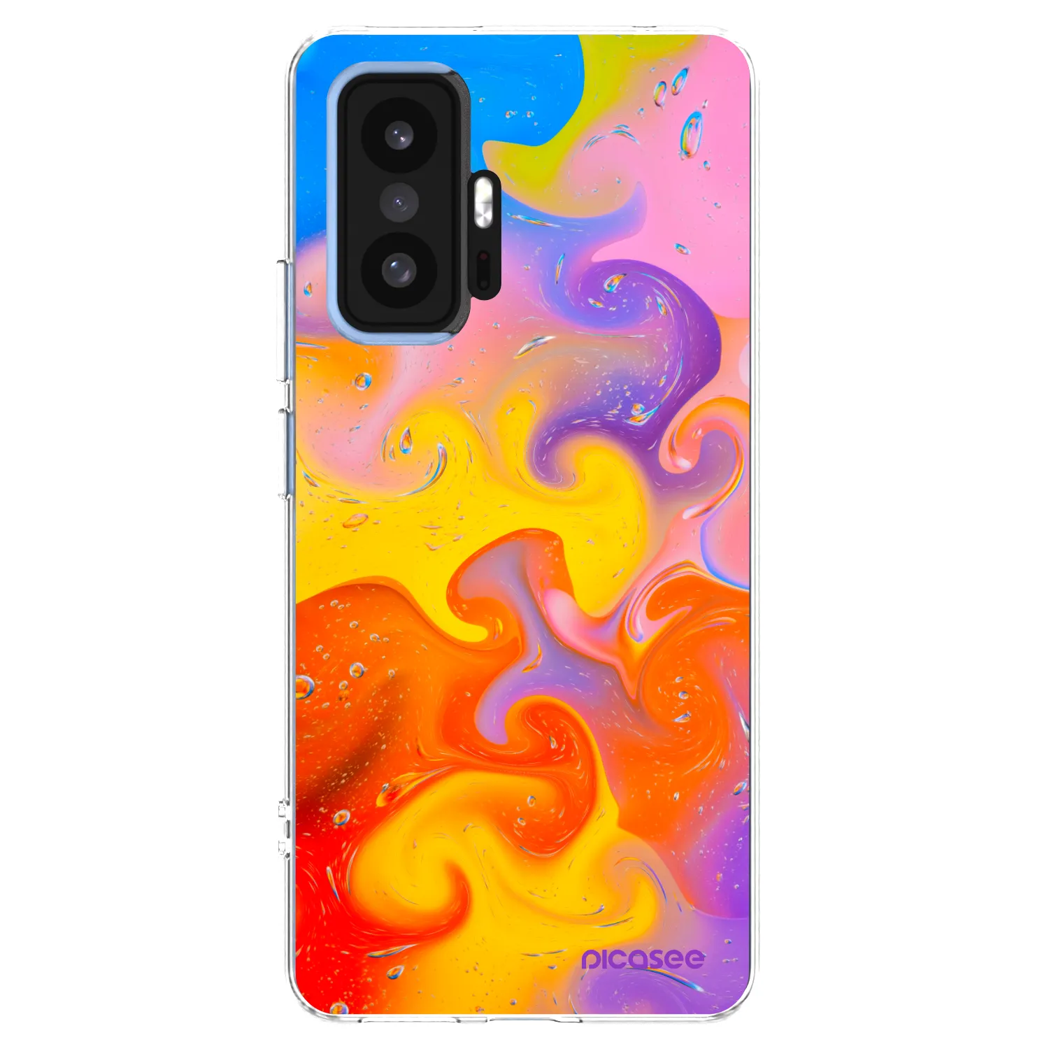 Picasee silikonowe przeźroczyste etui na Xiaomi 11T - Bubbles