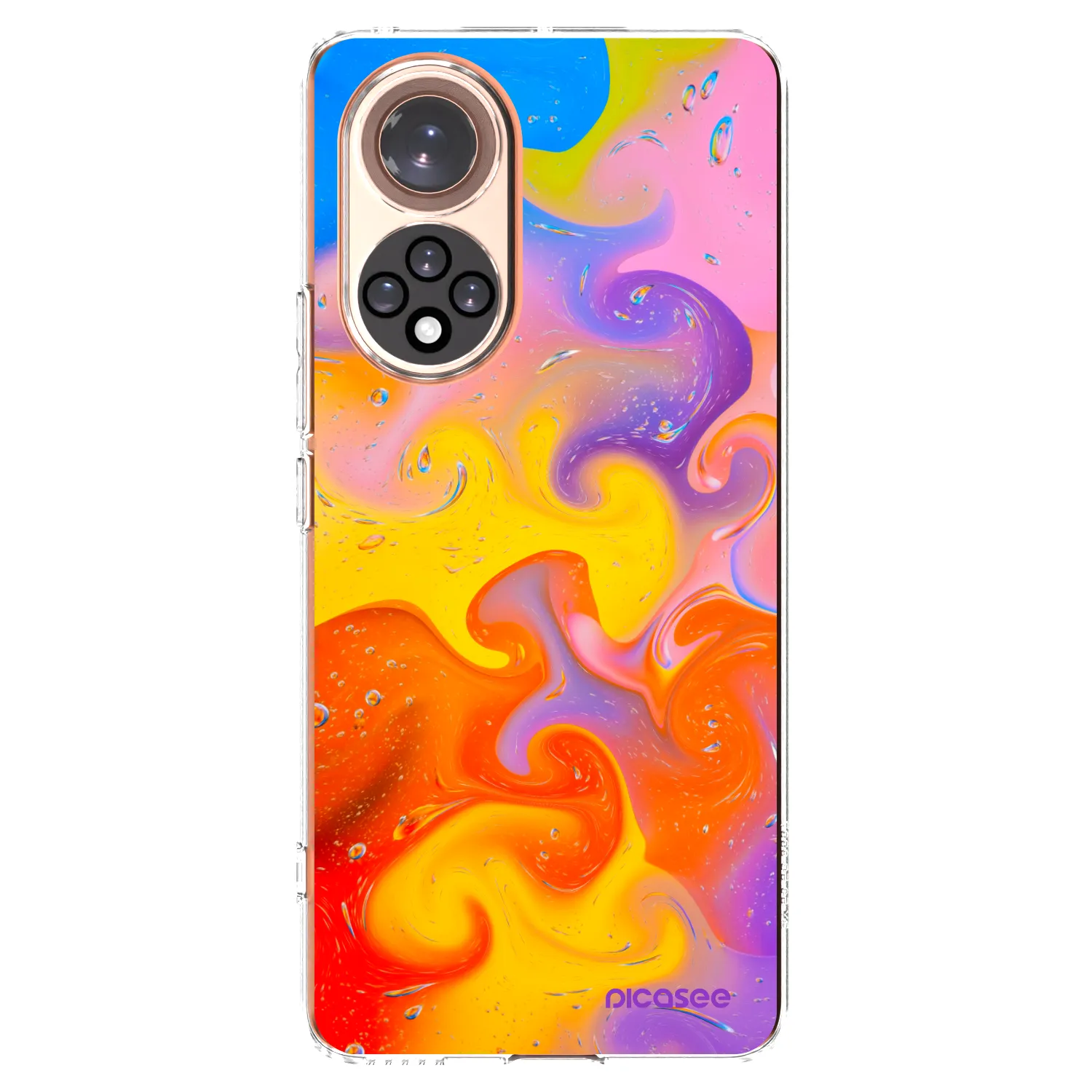 Picasee silikonowe przeźroczyste etui na Honor 50 5G - Bubbles