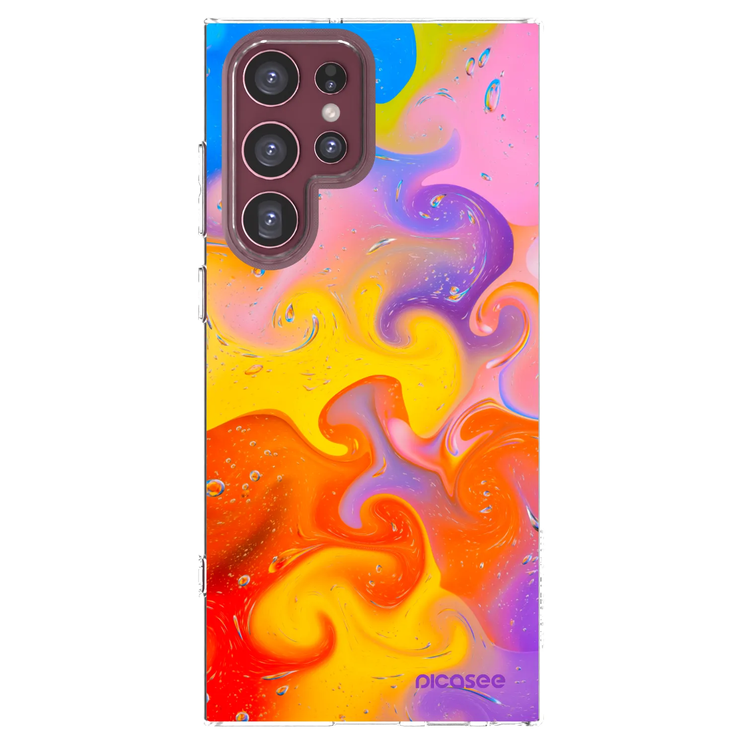 Picasee silikonowe przeźroczyste etui na Samsung Galaxy S22 Ultra 5G - Bubbles