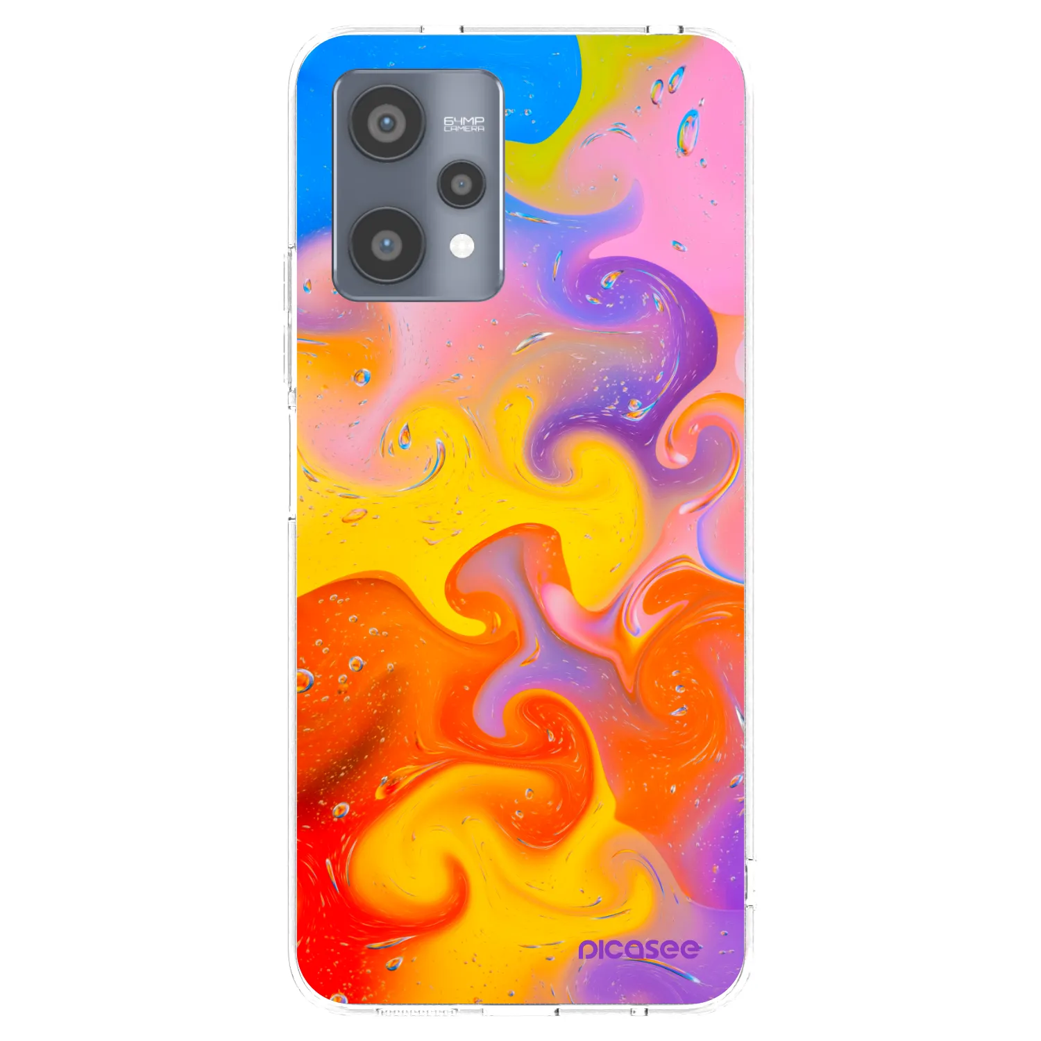 Picasee silikonowe przeźroczyste etui na Realme 9 Pro 5G - Bubbles
