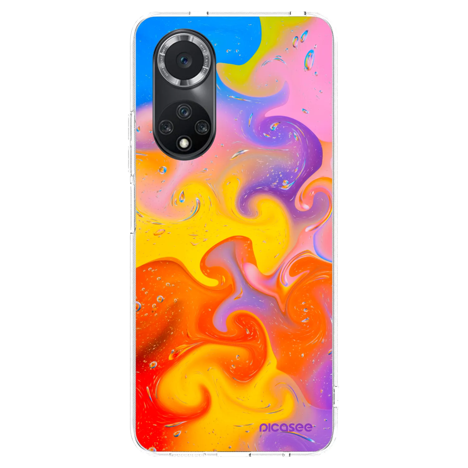 Picasee silikonowe przeźroczyste etui na Huawei Nova 9 SE - Bubbles