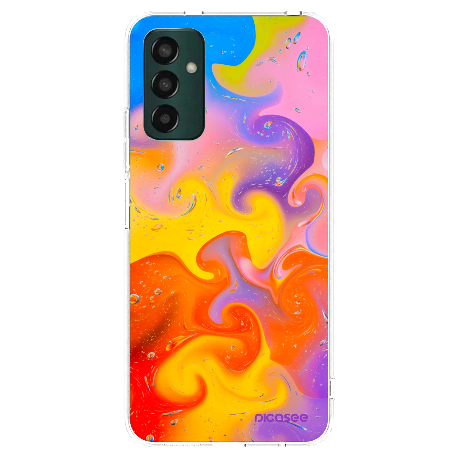 Picasee silikonowe przeźroczyste etui na Samsung Galaxy M13 M135F - Bubbles