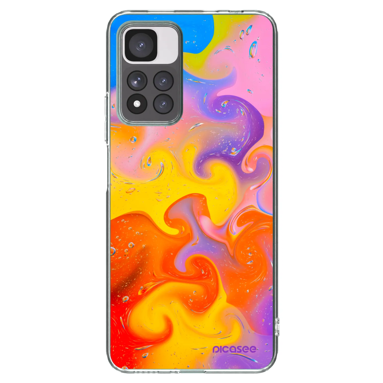 Picasee silikonowe przeźroczyste etui na Xiaomi Redmi Note 11 Pro+ 5G - Bubbles