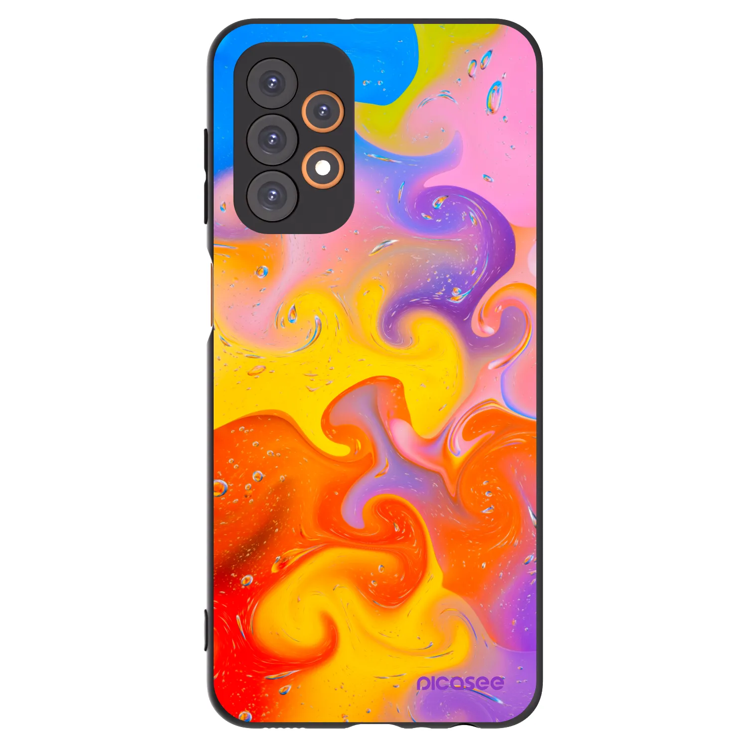 Picasee silikonowe czarne etui na Samsung Galaxy A23 A236B 5G - Bubbles