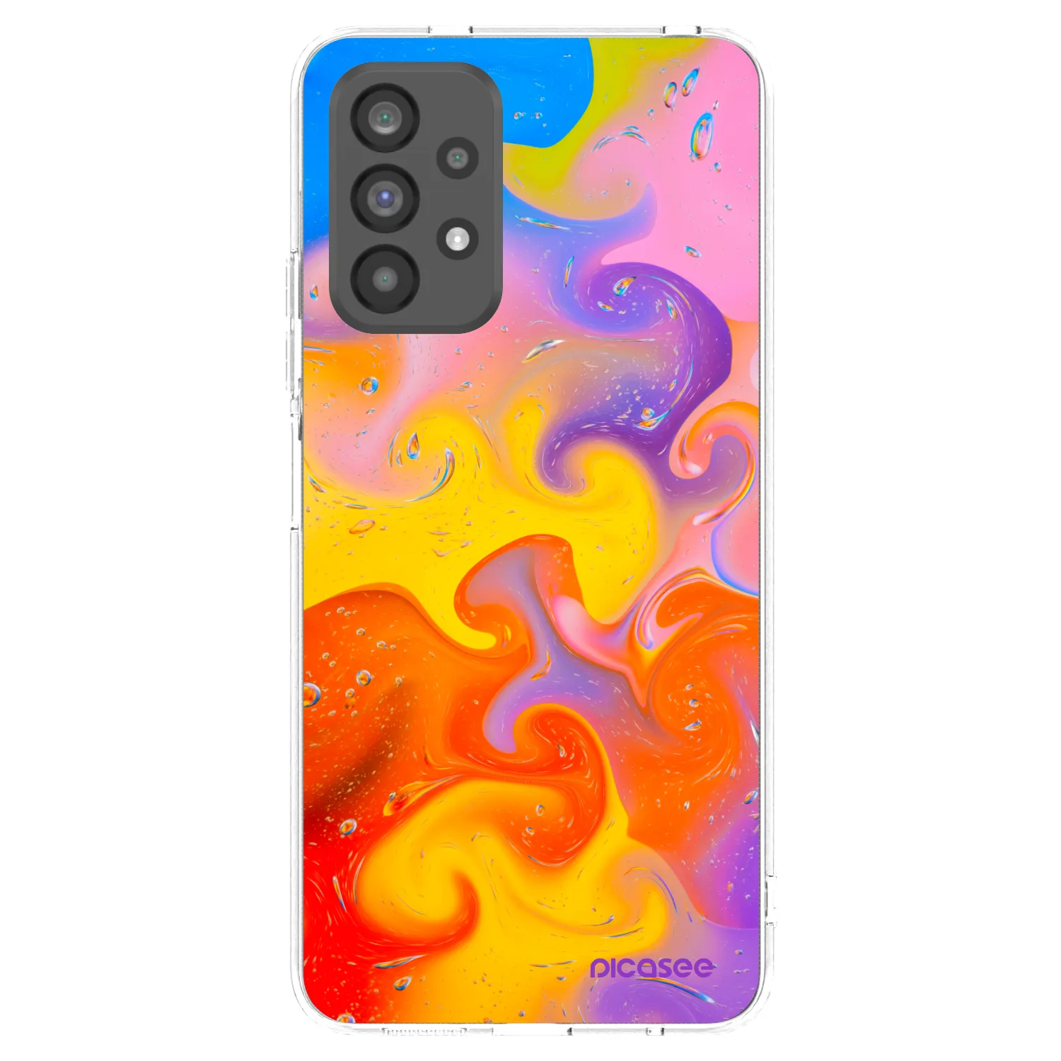 Picasee silikonowe przeźroczyste etui na Samsung Galaxy A73 5G - Bubbles