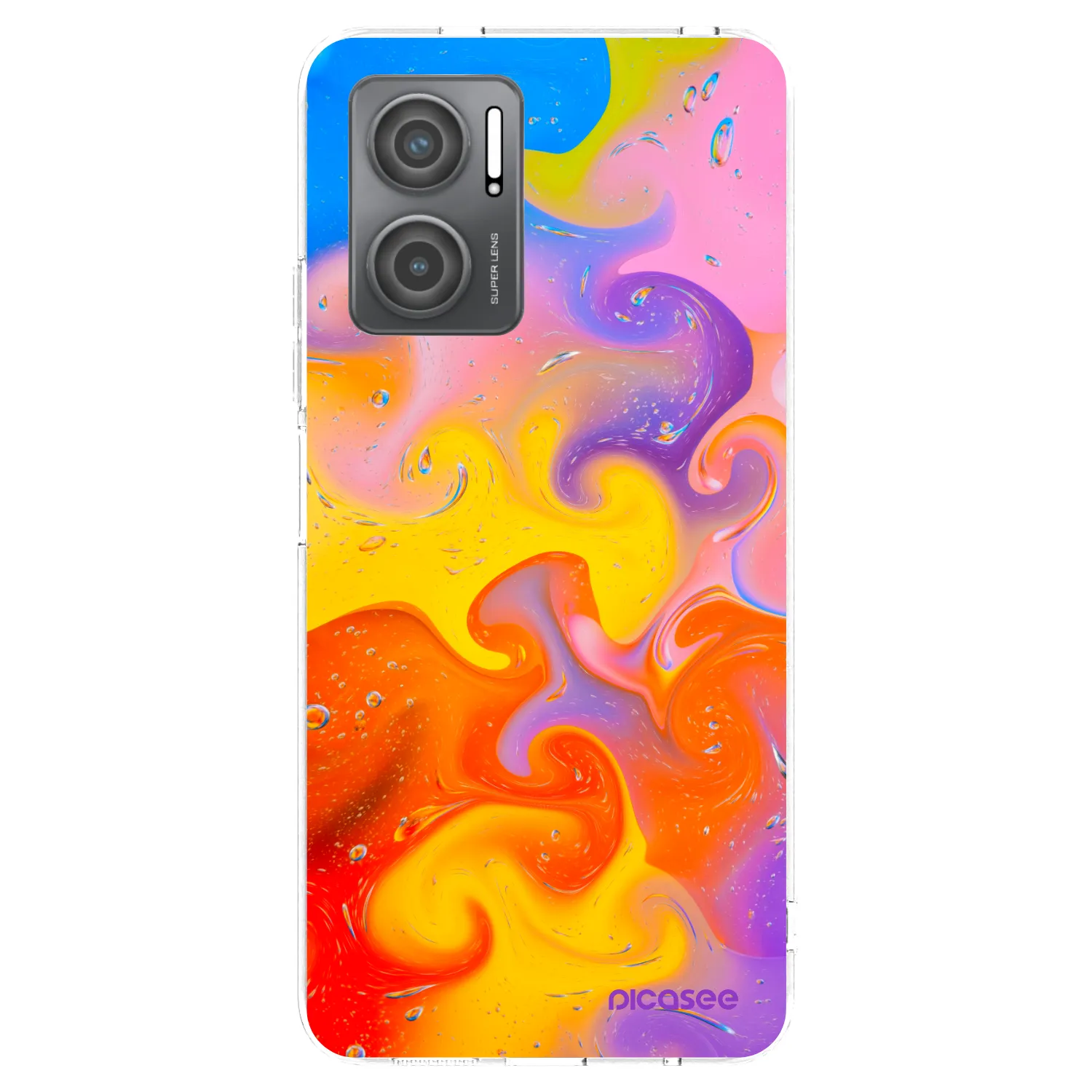 Picasee silikonowe przeźroczyste etui na Xiaomi Redmi 10 5G - Bubbles