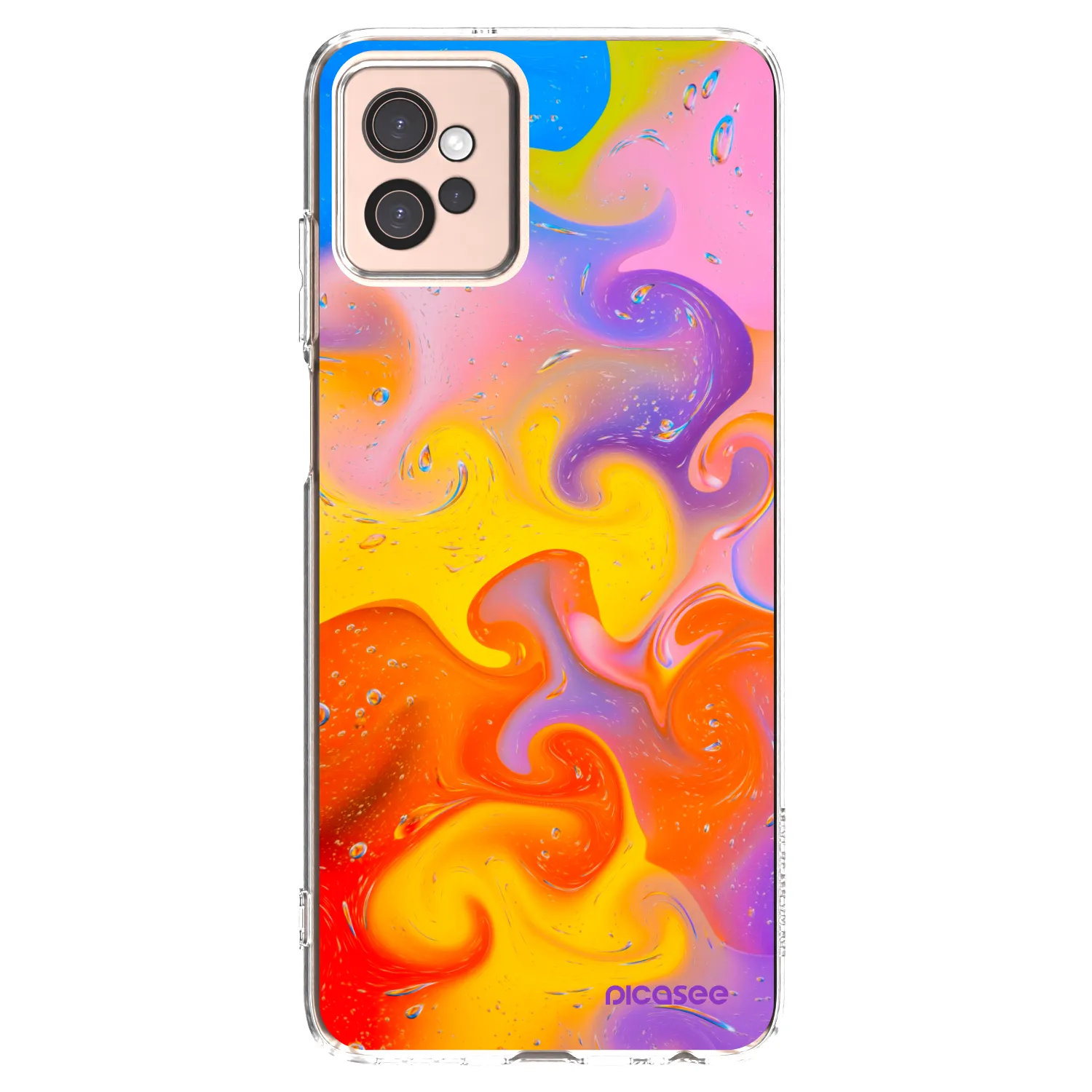 Picasee silikonowe przeźroczyste etui na Motorola Moto G32 - Bubbles