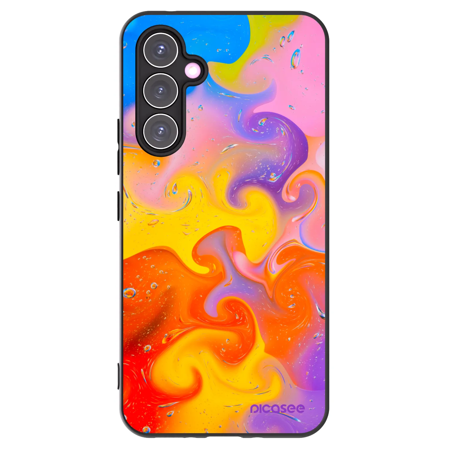 Picasee silikonowe czarne etui na Samsung Galaxy A54 5G A546B - Bubbles