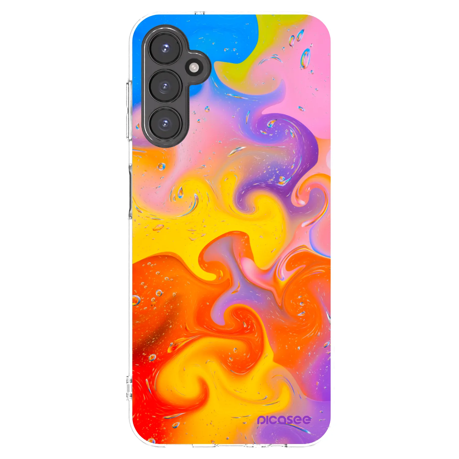 Picasee silikonowe przeźroczyste etui na Samsung Galaxy A14 5G A146P - Bubbles