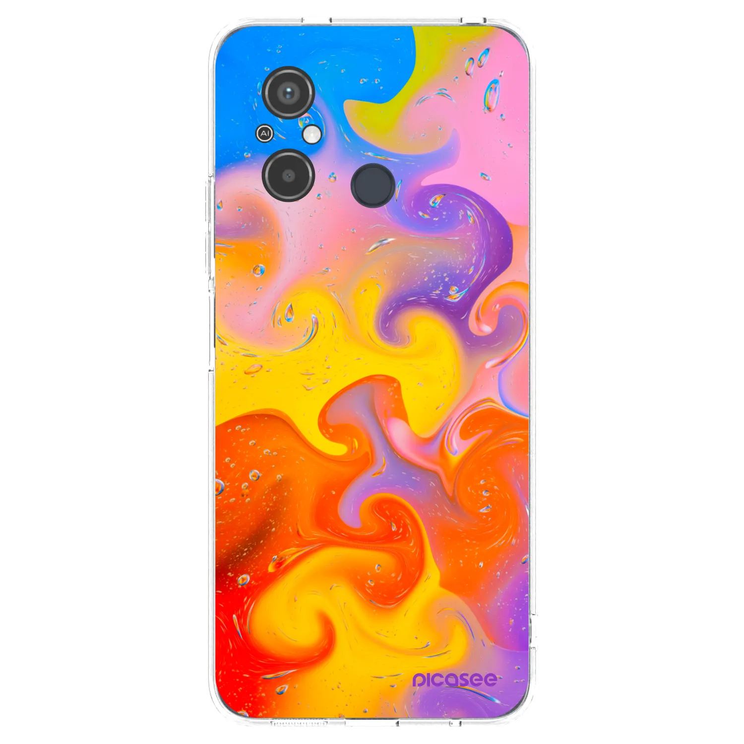 Picasee silikonowe przeźroczyste etui na Xiaomi Redmi 12C - Bubbles