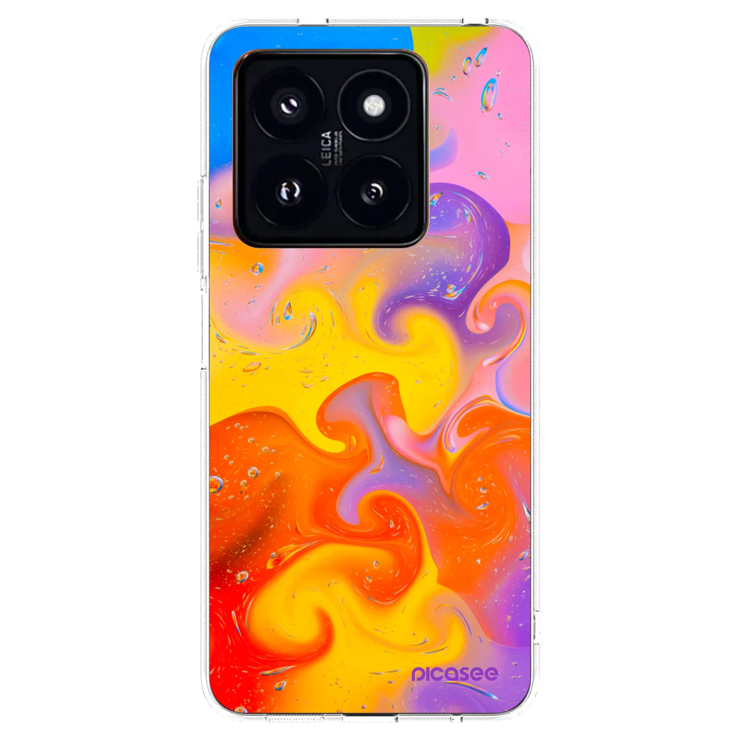 Picasee silikonowe przeźroczyste etui na Xiaomi 14 Pro - Bubbles