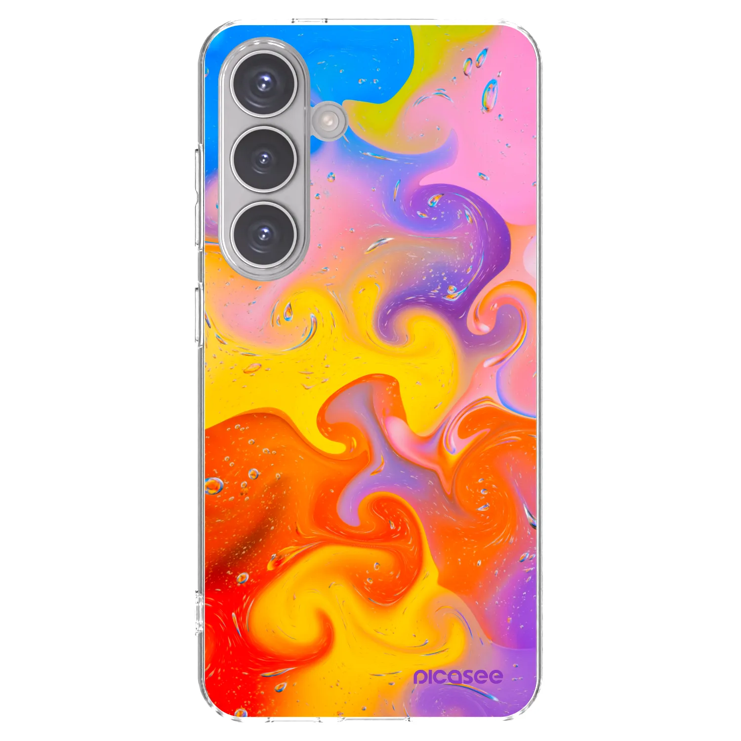 Picasee silikonowe przeźroczyste etui na Samsung Galaxy S24 S921B 5G - Bubbles