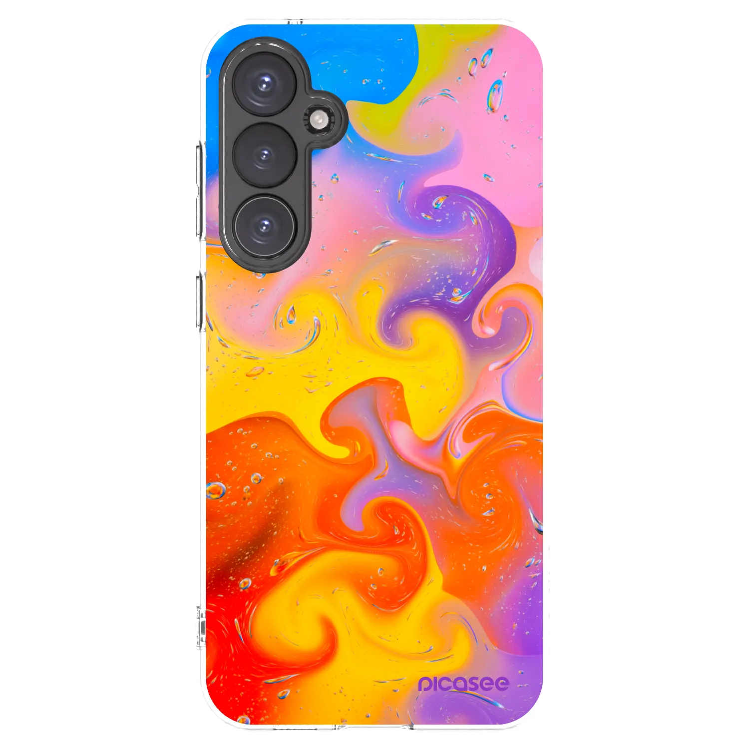 Picasee silikonowe przeźroczyste etui na Samsung Galaxy S23 FE S711B - Bubbles