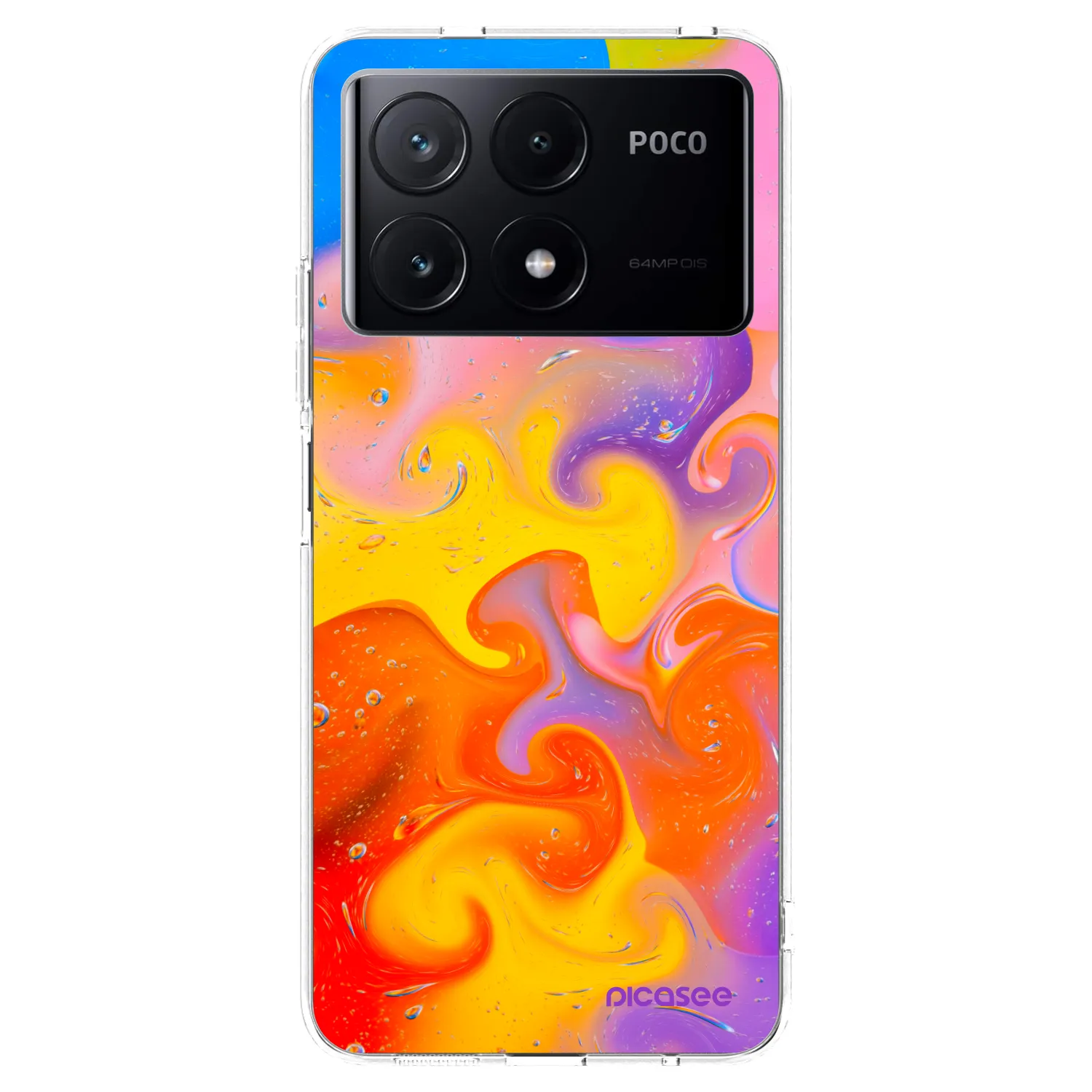 Picasee silikonowe przeźroczyste etui na Xiaomi Poco X6 Pro - Bubbles