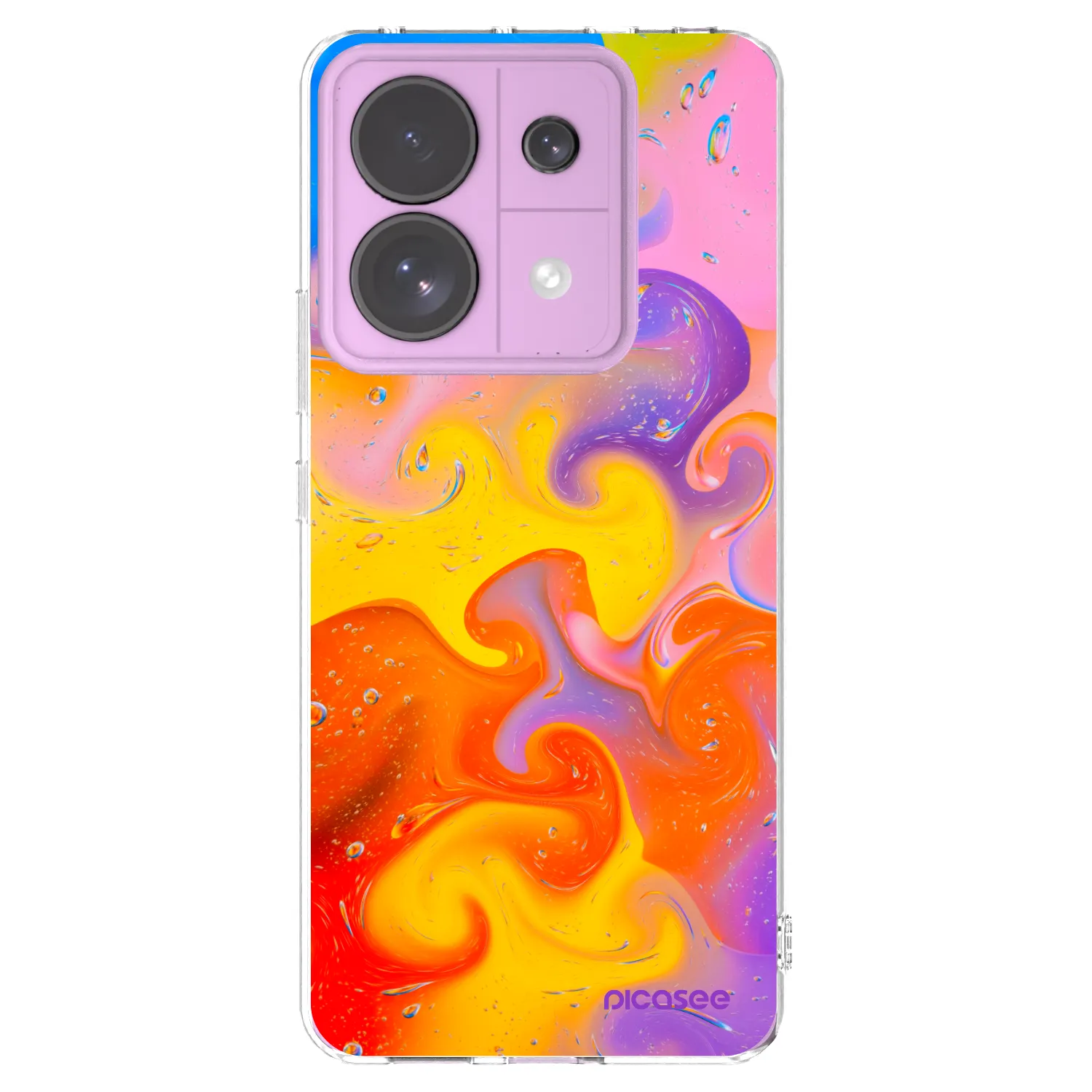Picasee silikonowe przeźroczyste etui na Xiaomi Redmi Note 13 Pro 5G - Bubbles