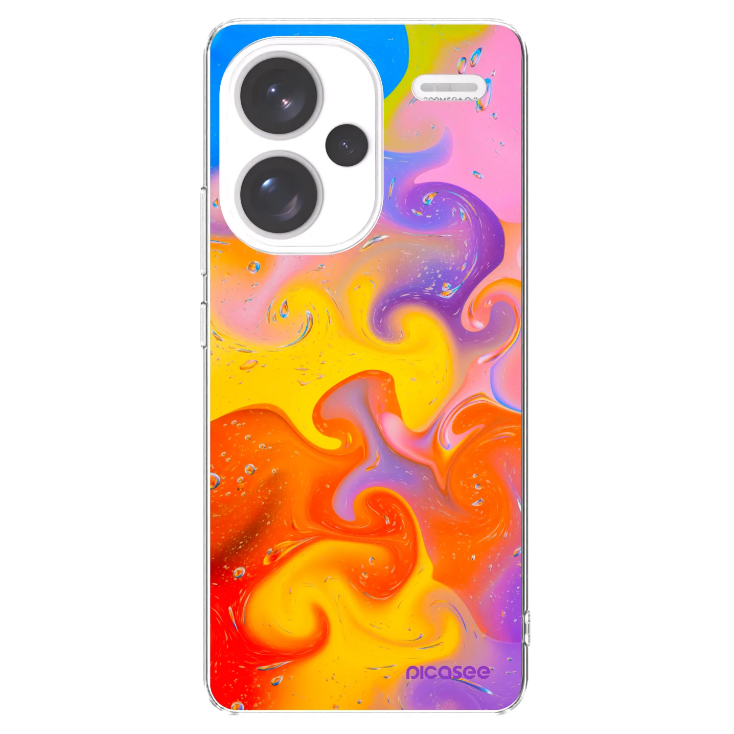 Picasee silikonowe przeźroczyste etui na Xiaomi Redmi Note 13 Pro+ 5G - Bubbles