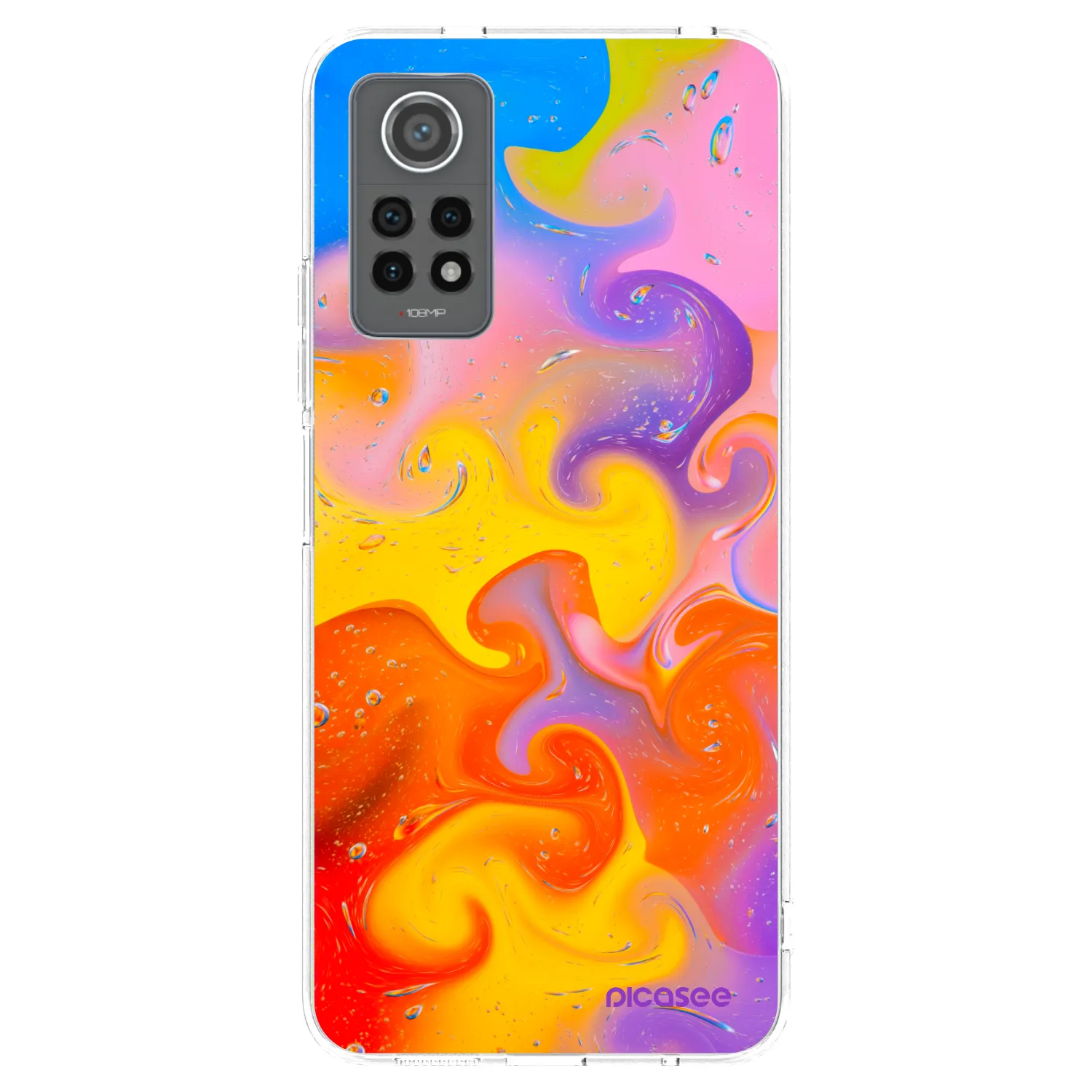 Picasee silikonowe przeźroczyste etui na Xiaomi Redmi Note 12 Pro 4G - Bubbles