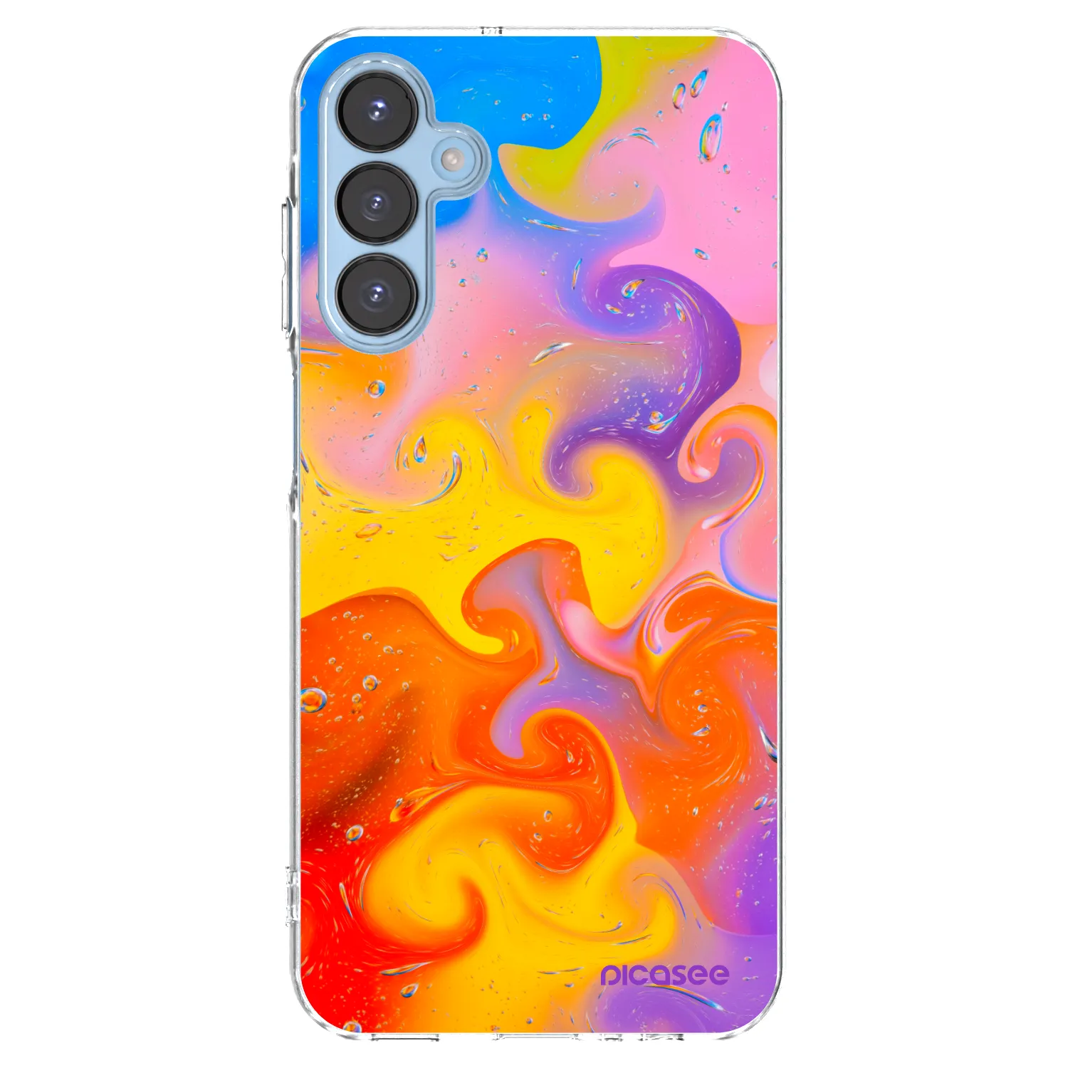 Picasee silikonowe przeźroczyste etui na Samsung Galaxy A15 A156B 5G - Bubbles