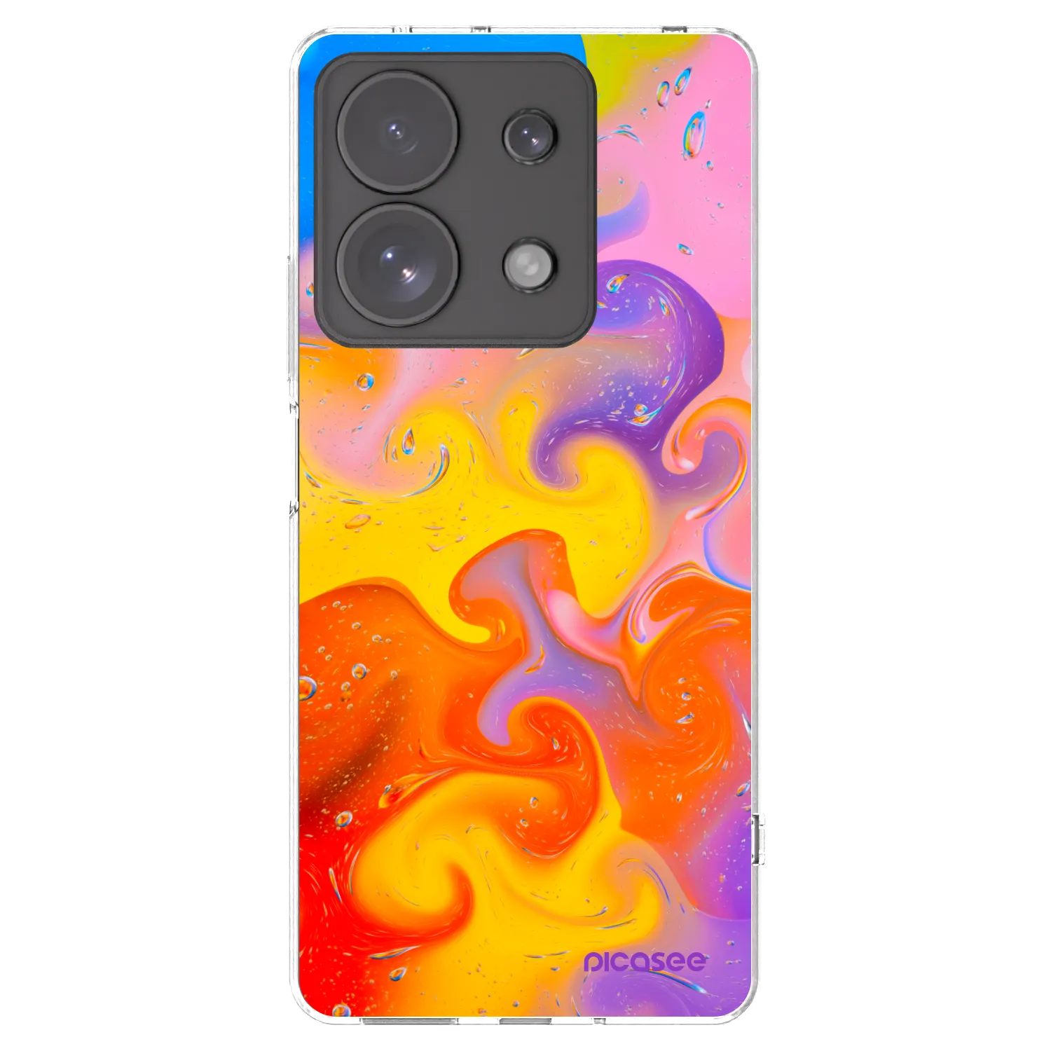 Picasee silikonowe przeźroczyste etui na Xiaomi Redmi Note 13 Pro 4G - Bubbles