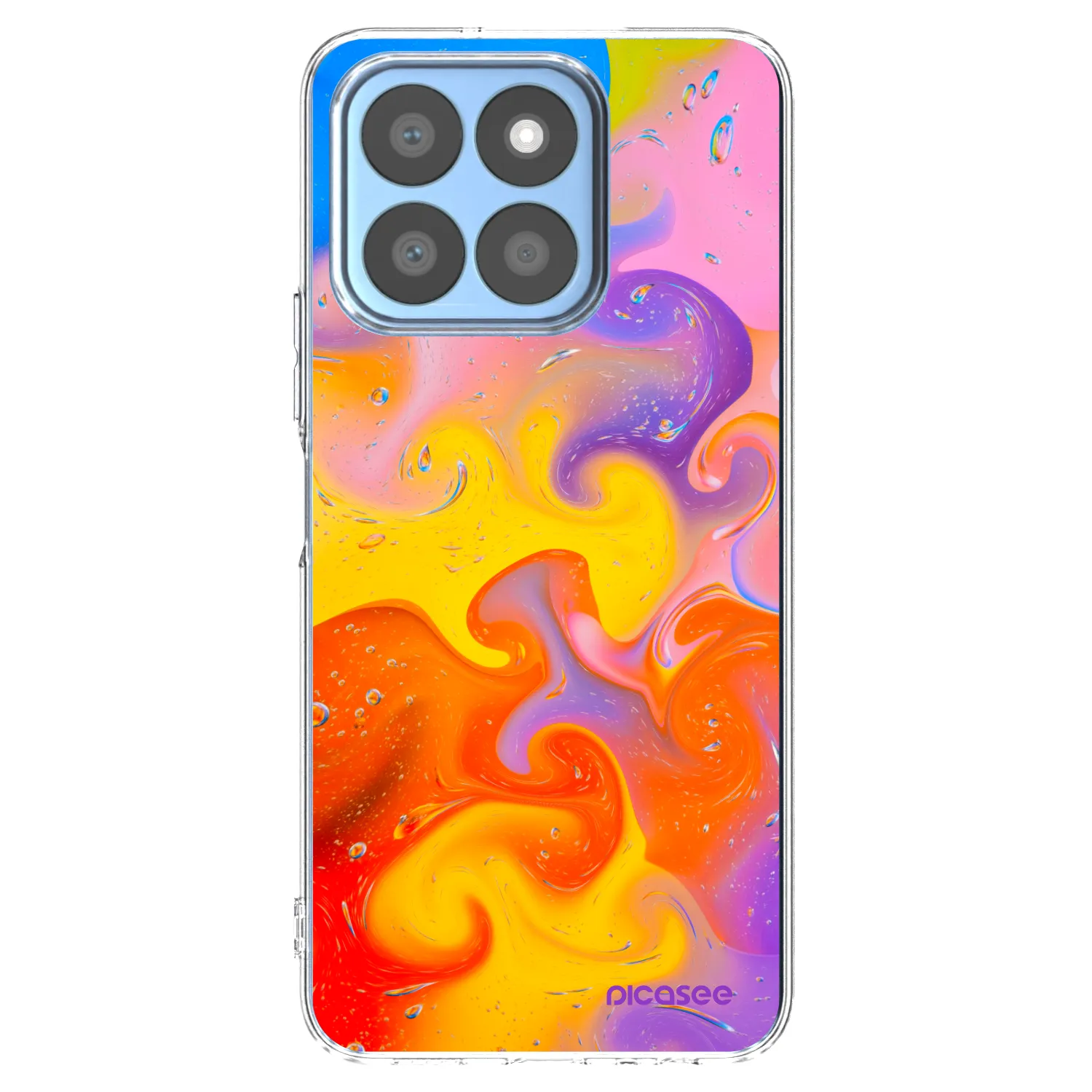 Picasee silikonowe przeźroczyste etui na Honor X8b - Bubbles