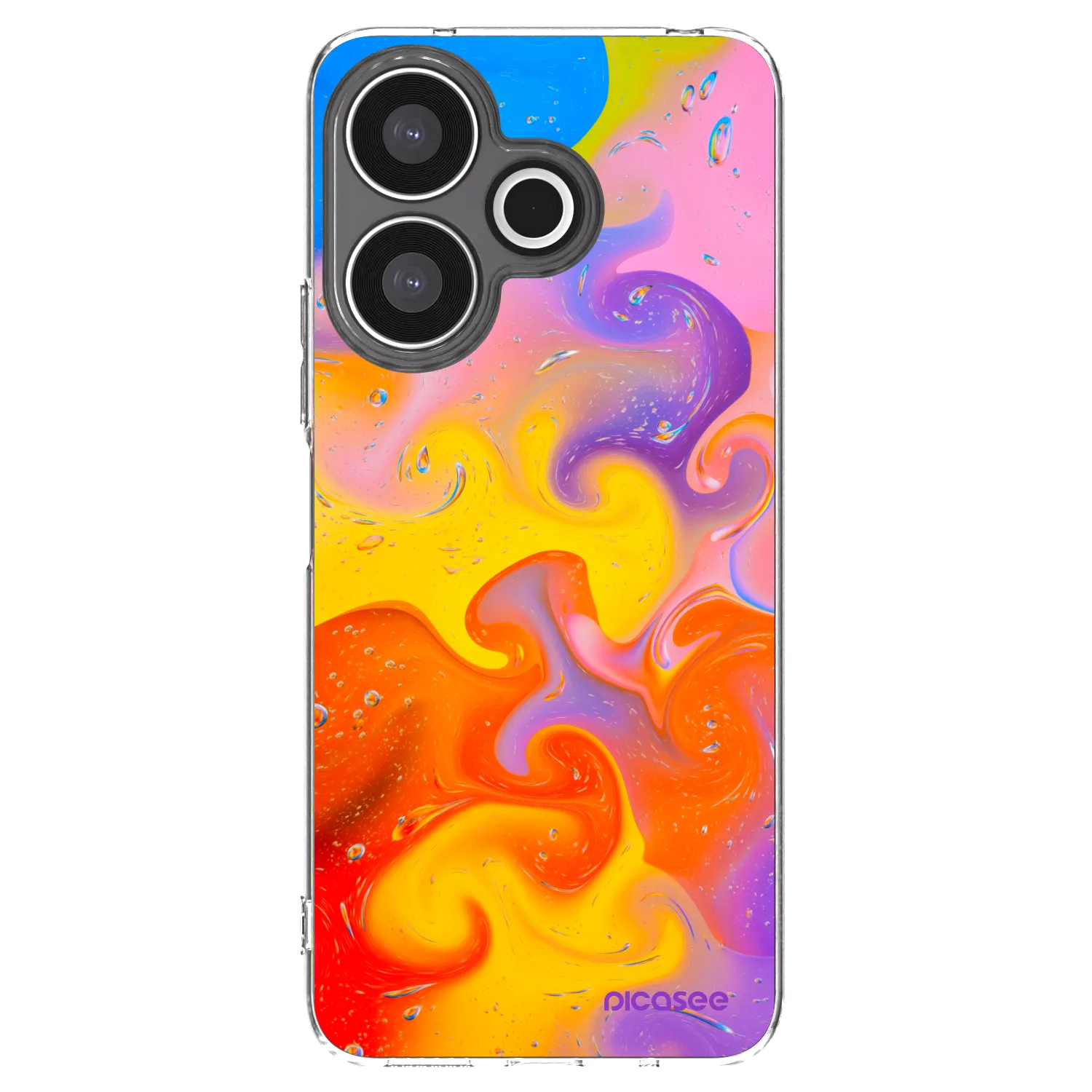 Picasee silikonowe przeźroczyste etui na Xiaomi Redmi 13 4G - Bubbles