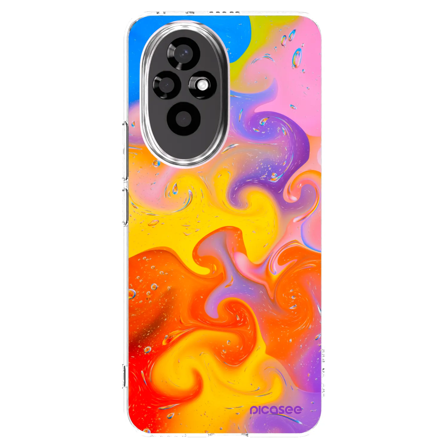 Picasee silikonowe przeźroczyste etui na Honor 200 5G - Bubbles