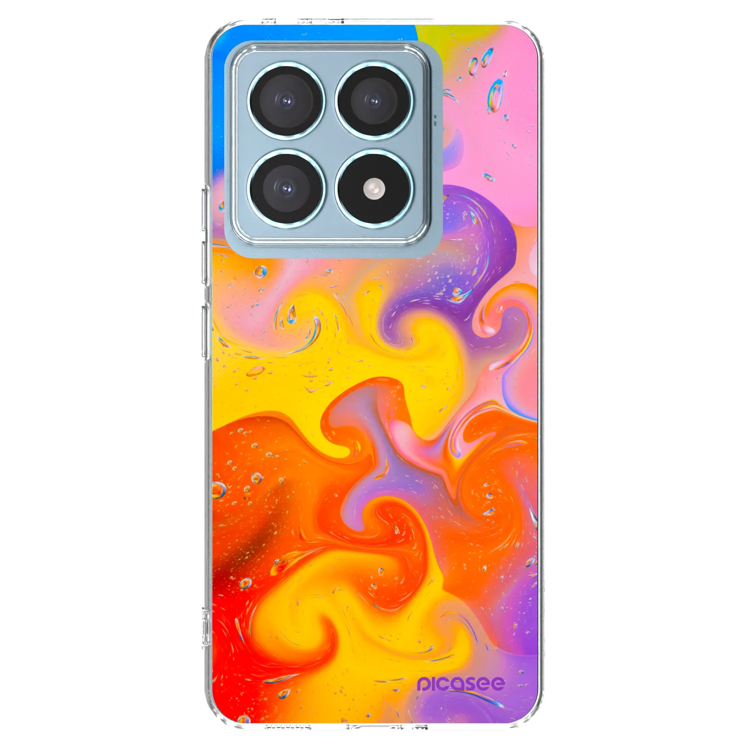 Picasee silikonowe przeźroczyste etui na Xiaomi 14T Pro - Bubbles