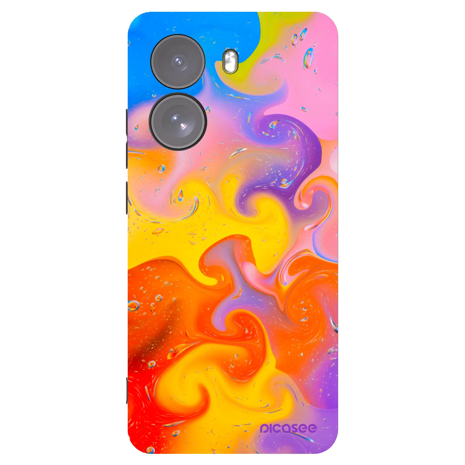 Picasee silikonowe czarne etui na Xiaomi Poco X7 - Bubbles